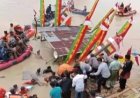 Diwarnai Insiden Tak Terduga, Kapal Tumpangan Bupati Kuansing Buka Event Pacu Jalur Rayon III Nyaris Tenggelam