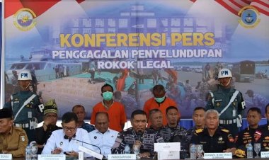 Rugikan Negara Sebesar Rp 98 Milyar, TNI AL Gagalkan Penyelundupan 2,5 Juta Rokok Ilegal Di Bengkalis