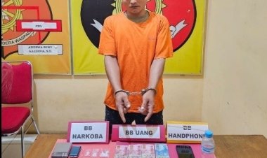 Sita Barang Bukti 8,10 Gram, Polsek Rimba Melintang Tangkap Pengedar Sabu Di Kepenghuluan Seremban Jaya