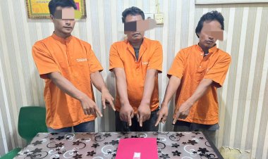 Simpan Sabu Di Dashboard Motor, Polsek Tambang Tangkap 3 Pelaku Narkoba Di Rimbo Panjang