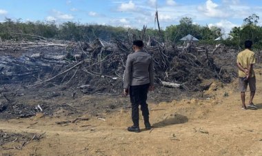 Buka Lahan Dengan Cara Dibakar, Polres Kuansing Tangkap Pemilik Lahan Asal Kota Pekanbaru