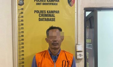 Diduga Korupsi Dana Desa Rp504 Juta,  Mantan Kades Kusau Makmur Diamankan Polres Kampar