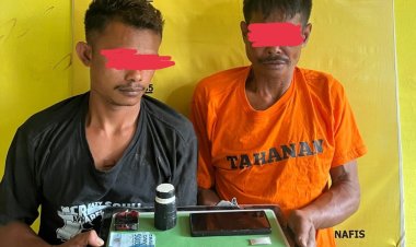 Bongkar Jaringan Narkotika Antar Desa, Polres Inhu Amankan 2 Orang Pelaku Di Perkebunan Sungai Lala