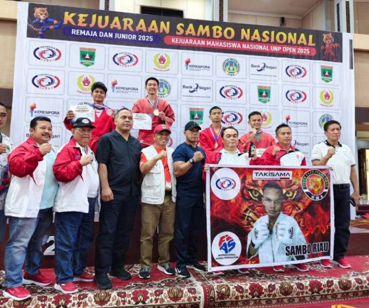 Raih 6 Emas Dari 10 Atlet, Provinsi Riau Juara Umum Kejurnas Sambo 2025 Di Padang