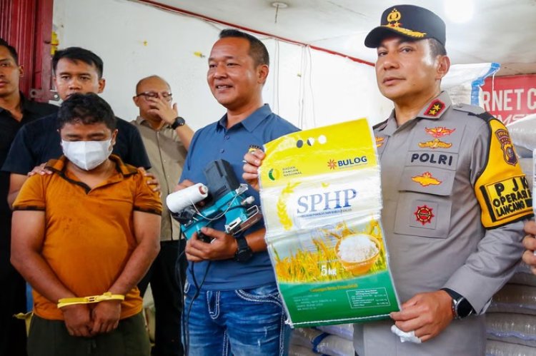 Bongkar Praktik Oplosan Dan Repacking Beras, Polda Riau Sita 9 Ton Beras Subsidi Jadi Premium
