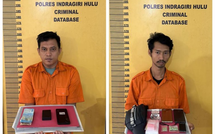 Sita 29 Pil Ekstasi, Polres Inhu Tangkap Dua Orang Pemuda Di Pematang Reba