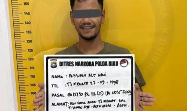 Tangkap Kurir Narkoba Asal Aceh, Polda Riau Gagalkan Penyelundupan 2 Kg Sabu Di Bandara SSK II