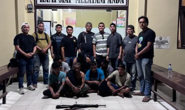 Bongkar Komplotan Pencuri Ternak Bersenjata Api Rakitan, Polsek Seberida Berhasil Amankan 7 Orang Pelaku