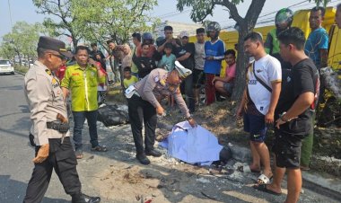 Hantam Motor Dan Mobil Di Jalan HR Soebrantas, Rem Blong Truck Hino Tewaskan 1 Orang Pedagang