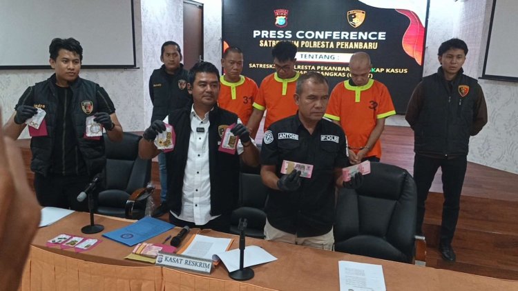 Bongkar Sindikat Curat Lintas Provinsi, Polresta Pekanbaru Amankan 3 Orang Pelaku
