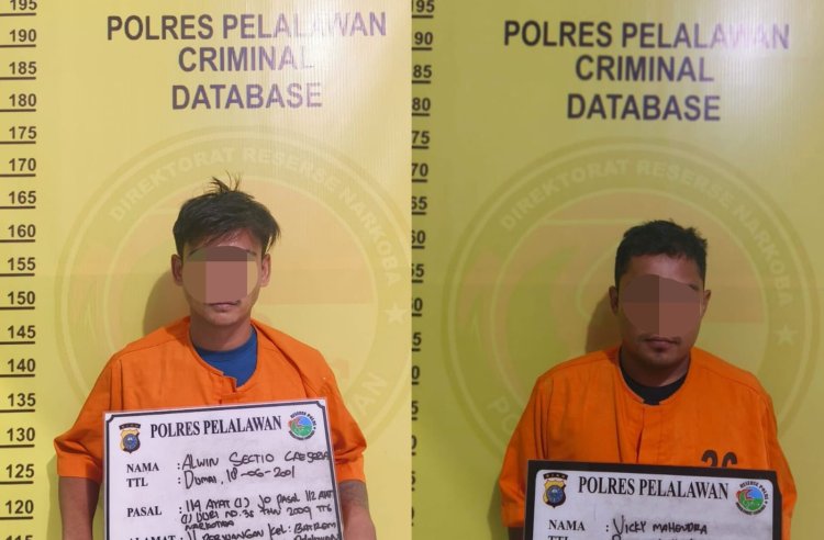 Bongkar Jaringan Narkoba Di Pangkalan Kerinci, Polres Pelalawan Berhasil Amankan 2 Orang Pelaku