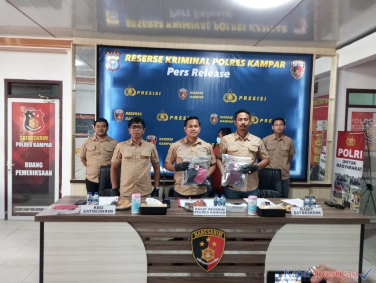Gelar Konferensi Pers, Polres Kampar Bongkar 2 Kasus Pencurian Dan 1 Kasus Pencabulan