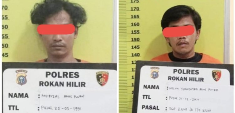 Lakukan Pungli Disertai Pengeroyokan Kepada Sopir Truk, Tim RAGA Polres Rohil Tangkap 2 Pelaku Utama