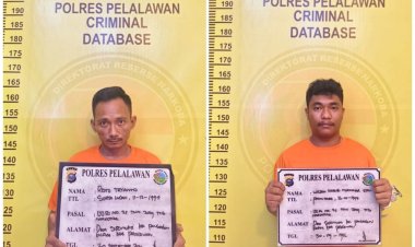 Amankan 14 Paket Sabu Siap Edar, Polres Pelalawan Ringkus Dua Pengedar Di Desa Sidomukti