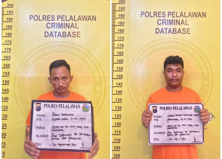 Amankan 14 Paket Sabu Siap Edar, Polres Pelalawan Ringkus Dua Pengedar Di Desa Sidomukti