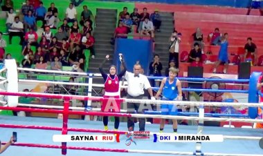 Kalahkan Petinju Asal DKI Jakarta Di Popnas XVII 2025, Atlet Tinju Meranti Berhasil Sumbang Emas Untuk Riau