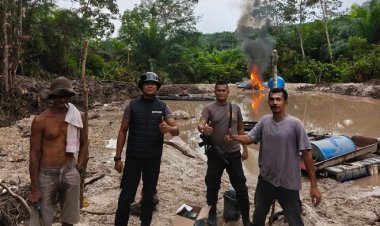 Baru Dua Pekan Bertugas, Kolaborasi Warga Dan Kapolsek Benai Berhasil Musnahkan 8 Mesin PETI