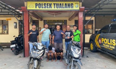 Motor Jamaah Mesjid Raib Saat Sholat Subuh, Polsek Tualang Amankan Dua Tersangka