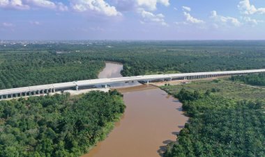 Perkuat Integrasi Ruas Tol di Riau, Progres Jembatan Siak Tol Rengat–Pekanbaru Capai 98 Persen