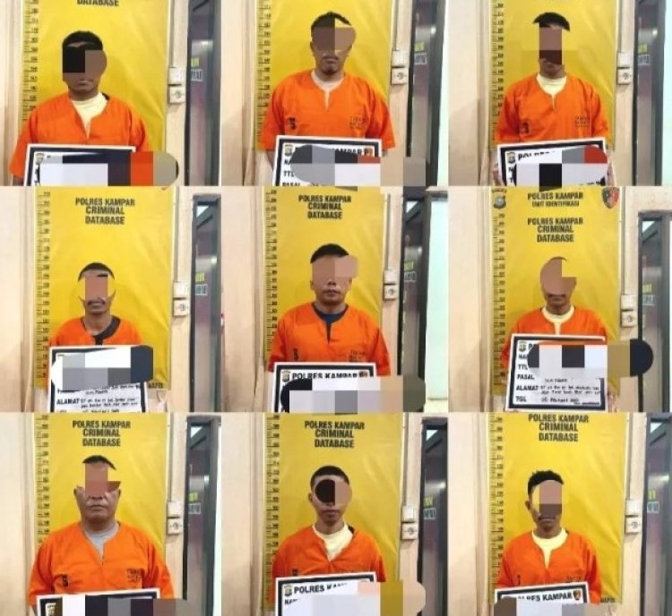 Kasus Penganiayaan Berkelompok Di Desa Sinama Nenek, Polres Kampar Tetapkan 9 Orang Tersangka