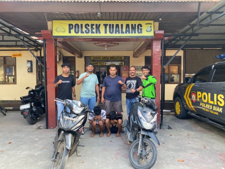 Motor Jamaah Mesjid Raib Saat Sholat Subuh, Polsek Tualang Amankan Dua Tersangka