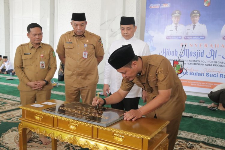 Masjid Megah Mantan Wakapolri Diresmikan, Pemko Pekanbaru Tetapkan Al Kastoeri Sebagai Masjid Paripurna