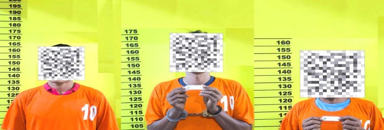 Asyik Pesta Sabu di Bandar Laksamana, Tiga Pria Tak Berkutik Diringkus Polsek Bukit Batu