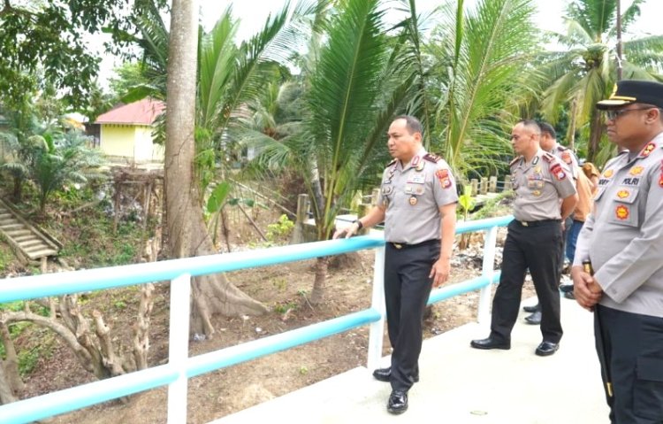 Jelang Diresmikan Oleh Kapolri, Kapolda Riau Tinjau Progres Jembatan Merah Putih Presisi Di Kampar