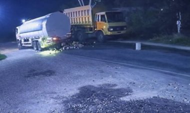 Laka Maut Di Jalan Lintas Pekanbaru–Kuansing, Sopir Truk Tabrak Lari Dikejar Hingga Dumai