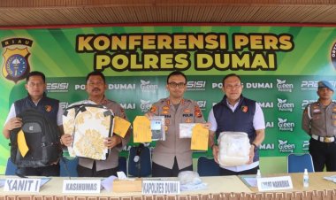 Gagalkan Peredaran Narkoba Asal Malaysia, Polres Dumai Sita 9,96 Kg Sabu