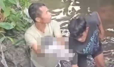 Bikin Heboh Warga Pekanbaru, Jasad Bayi Tanpa Identitas Ditemukan Mengapung Di Parit Perumahan