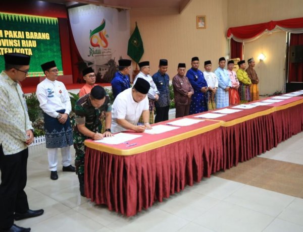 Percepat Koperasi Merah Putih, Pemprov Riau Teken Perjanjian Pinjam Pakai Aset Daerah