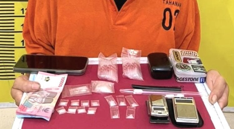 Bongkar Peredaran Narkoba Di Bukit Meranti, Polsek Siberida Sita 6,69 gram Sabu