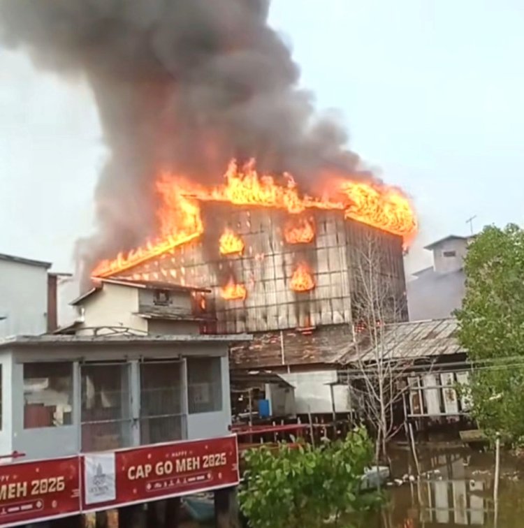 Kebakaran Hebat Landa Kecamatan Concong, 26 Rumah dan 7 Gudang Hangus Dilalap Sijago Merah