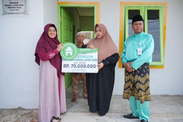 Kolaborasi Baznas Riau Dan Pemkab Siak, Warga Rempak Terima Rumah Layak Huni