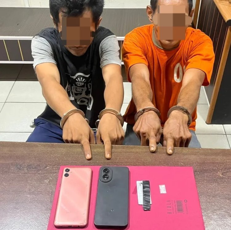 Polsek Bukit Batu Tangkap Dua Pria Diduga Miliki Sabu Di Desa Sei Pakning