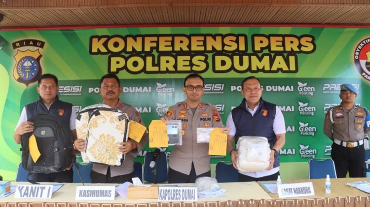 Gagalkan Peredaran Narkoba Asal Malaysia, Polres Dumai Sita 9,96 Kg Sabu