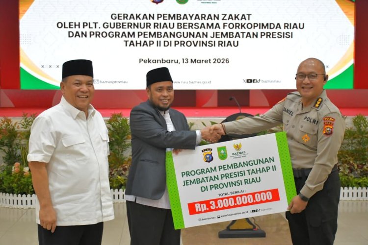 Pembangunan Jembatan Merah Putih Presisi Tahap II, Baznas Riau Salurkan Bantuan Rp3 Miliar