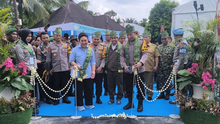 Dorong Ekonomi Daerah, Kapolri Resmikan Groundbreaking 110 Jembatan Merah Putih Presisi Di Riau