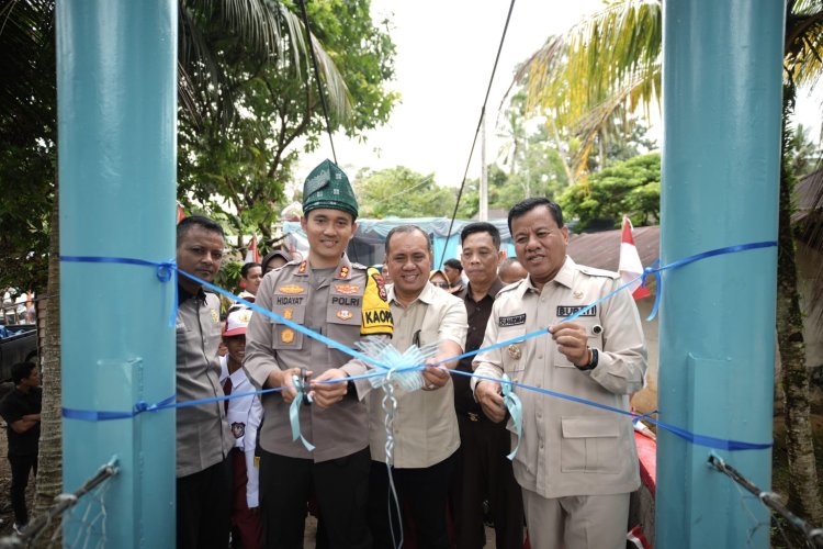 Konektivitas Antar Desa Makin Lancar, Kapolri Resmikan Jembatan Merah Putih Presisi Di Kuansing Secara Virtual