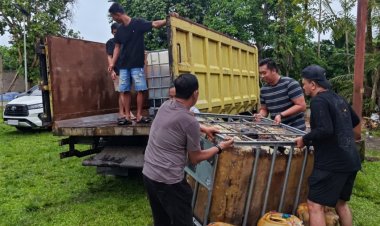 Putus Jalur Pasokan BBM Subsidi Tambang Emas Ilegal Di Kuansing, Polda Riau Sita 3.200 Liter Biosolar