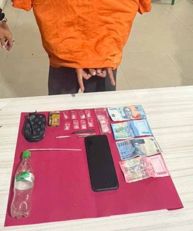 Bongkar Peredaran Narkoba Di Tarai Bangun, Polsek Tambang Sita 8 Paket Sabu Siap Edar