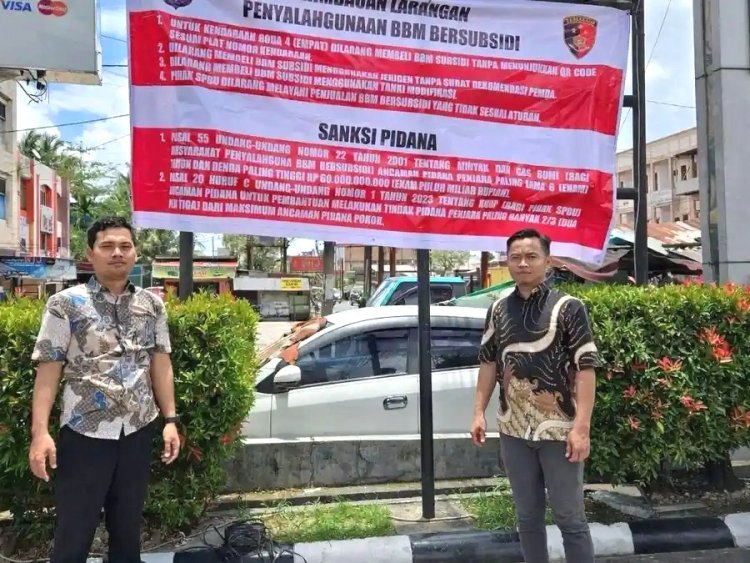 Perangi Penyelewengan BBM Subsidi, Polda Riau Pasang Imbauan di SPBU