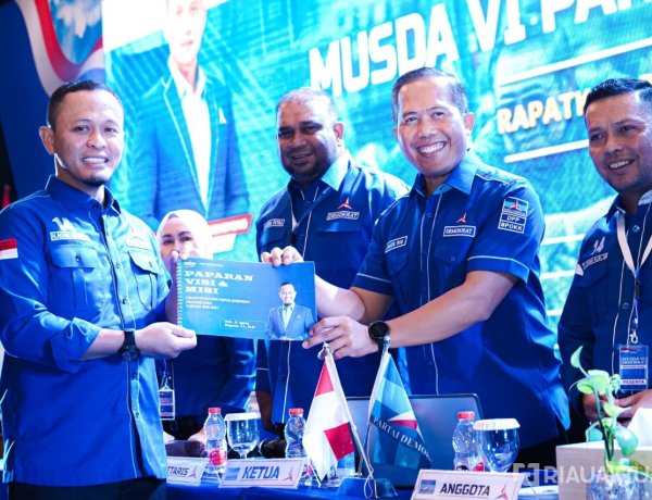 Terpilih Secara Aklamasi Dalam Musda Ke VI, Agung Nugroho Kembali Pimpin DPD Demokrat Riau