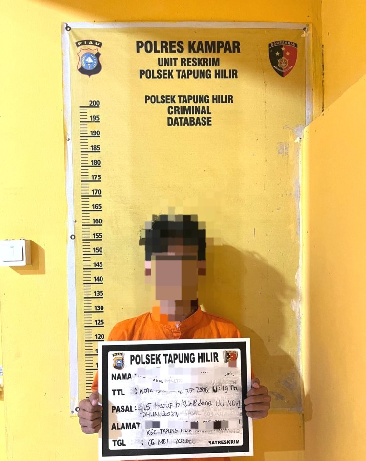 Diduga Cabuli Pelajar Di Kebun Sawit, Pemuda Perumahan PKS PT SA Ditangkap Polsek Tapung Hilir