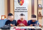 Bongkar Sarang Narkoba Di Kebun Sawit Kandis, Polsek Pinggir Ringkus Tiga Tersangka