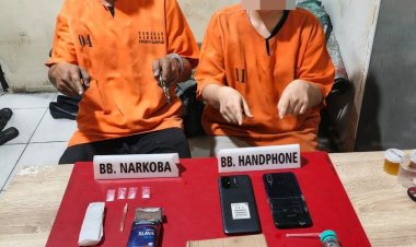 Bongkar Peredaran Narkoba Di Tambang, Polres Kampar Amankan Sepasang Kekasih