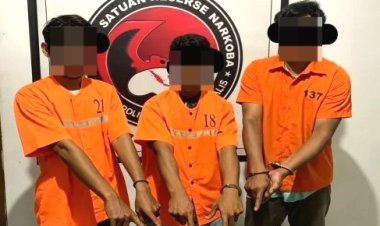 Pesta Narkoba Di Rumah Kosong, Tiga Pria Diciduk Satresnarkoba Bengkalis