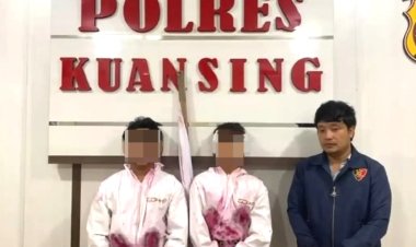 Kejar Popularitas Di Media Sosial, Dua Pemuda Berkostum Pocong Diamankan Polres Kuansing