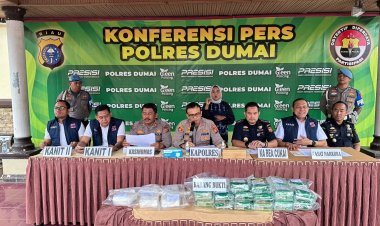 Bongkar Peredaran Narkoba Di Dumai, Polisi Sita 27 Kg Sabu Dan Amankan Tiga Tersangka
